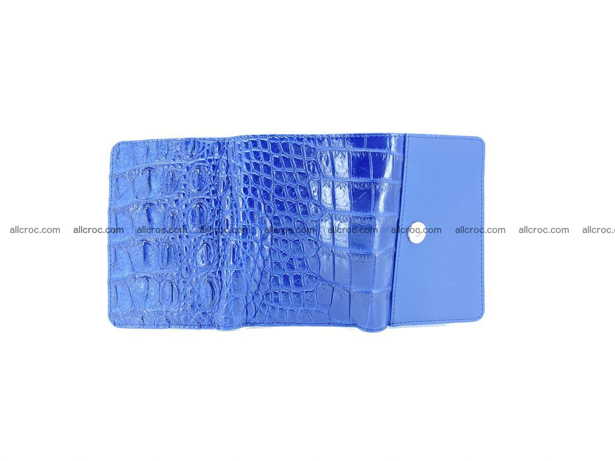 Siamese crocodile skin wallet for women, trifold medium size 434 Foto 9