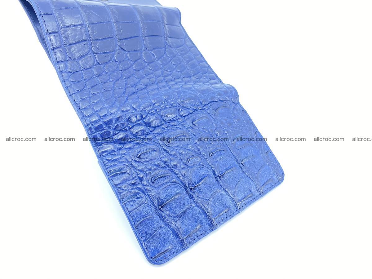 Siamese crocodile skin wallet for women, trifold medium size 434 Foto 10