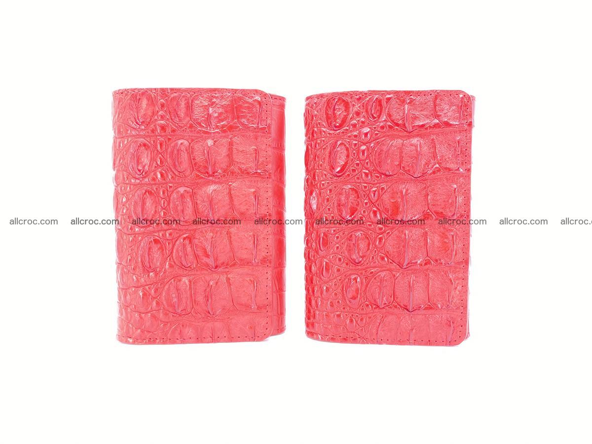 Siamese crocodile skin wallet for women, trifold medium size 435 Foto 11