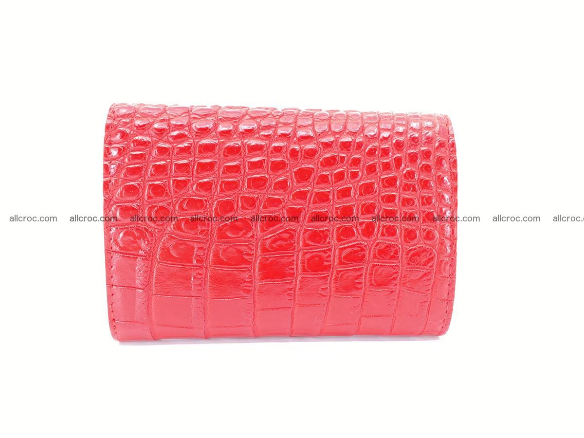 Siamese crocodile skin wallet for women, trifold medium size 435 Foto 1