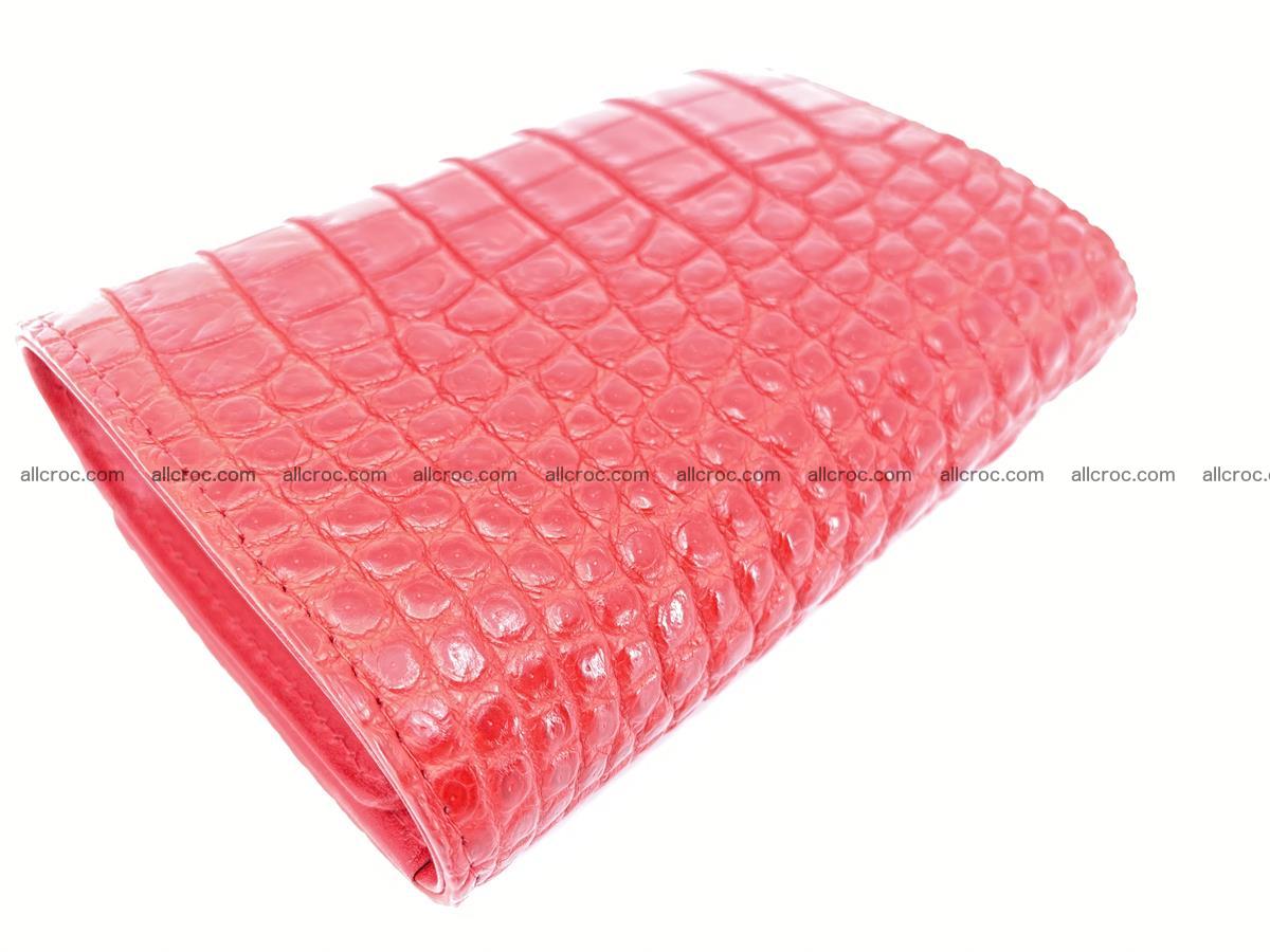 Siamese crocodile skin wallet for women, trifold medium size 435 Foto 6