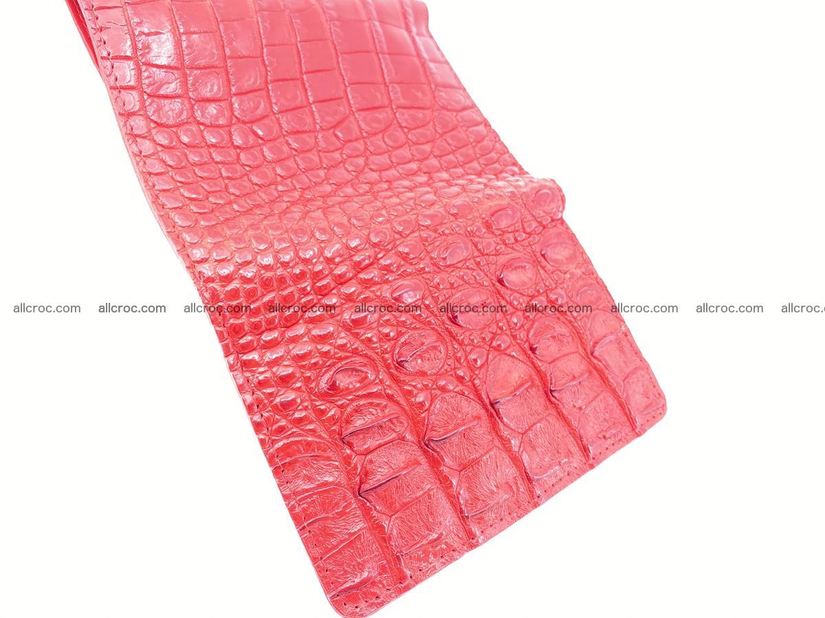 Siamese crocodile skin wallet for women, trifold medium size 435 Foto 10