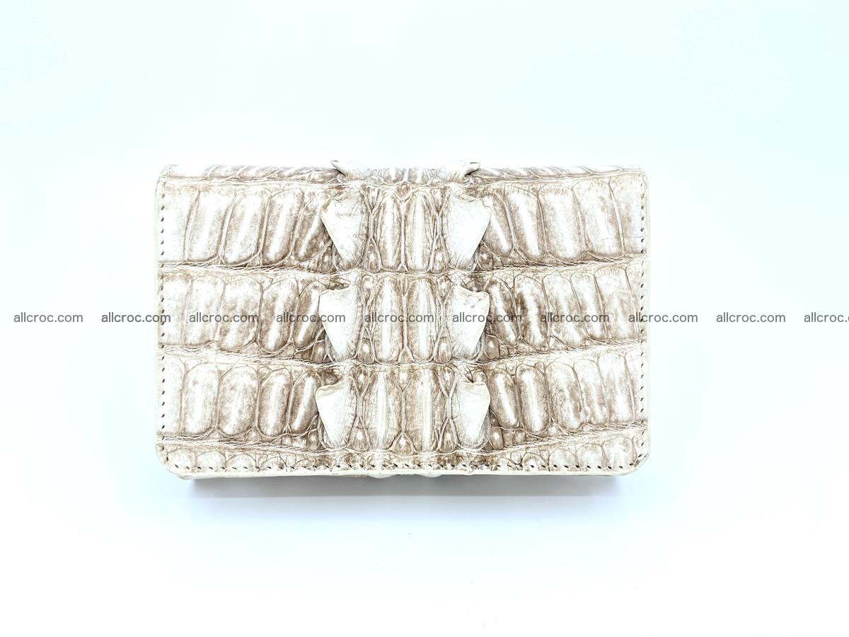 Siamese crocodile skin wallet for women trifold medium size 449 Foto 0