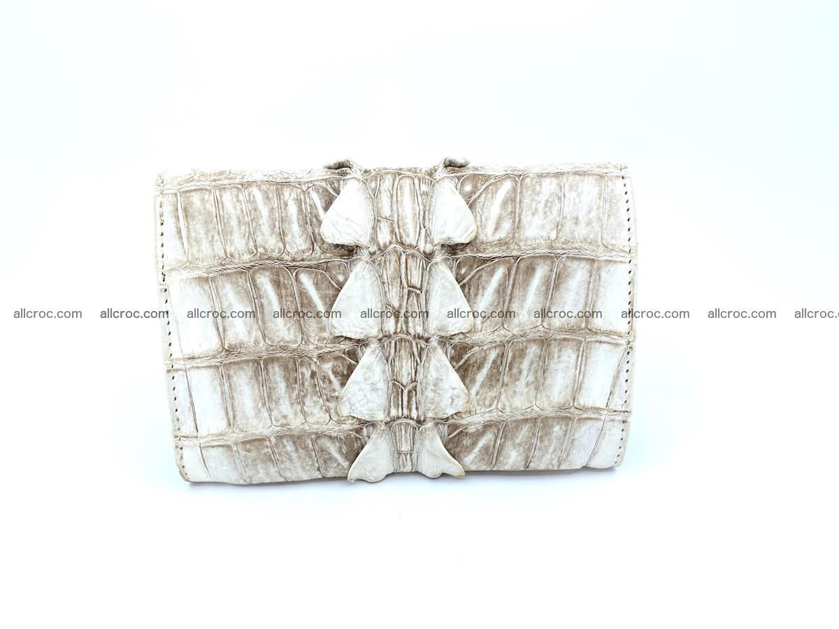 Siamese crocodile skin wallet for women trifold medium size 449 Foto 1
