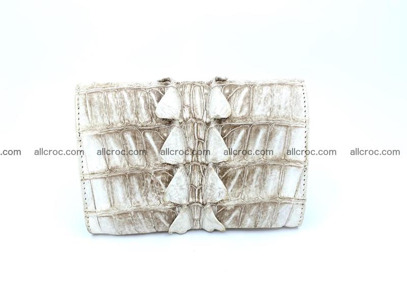 Siamese crocodile skin wallet for women trifold medium size 449