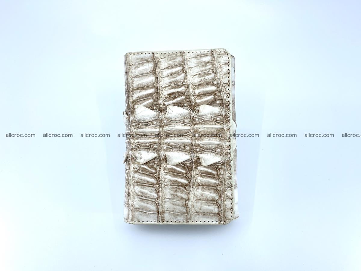 Siamese crocodile skin wallet for women trifold medium size 449 Foto 4