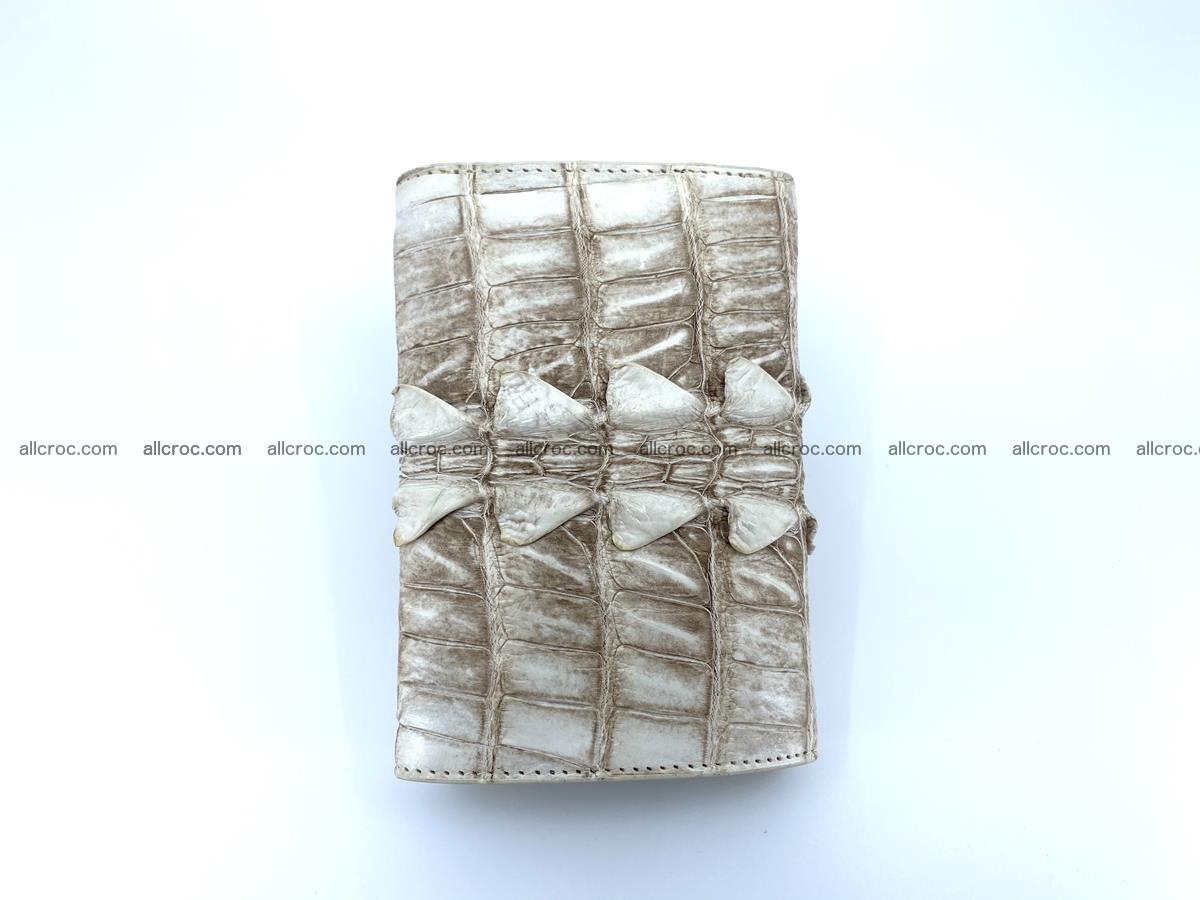 Siamese crocodile skin wallet for women trifold medium size 449 Foto 5