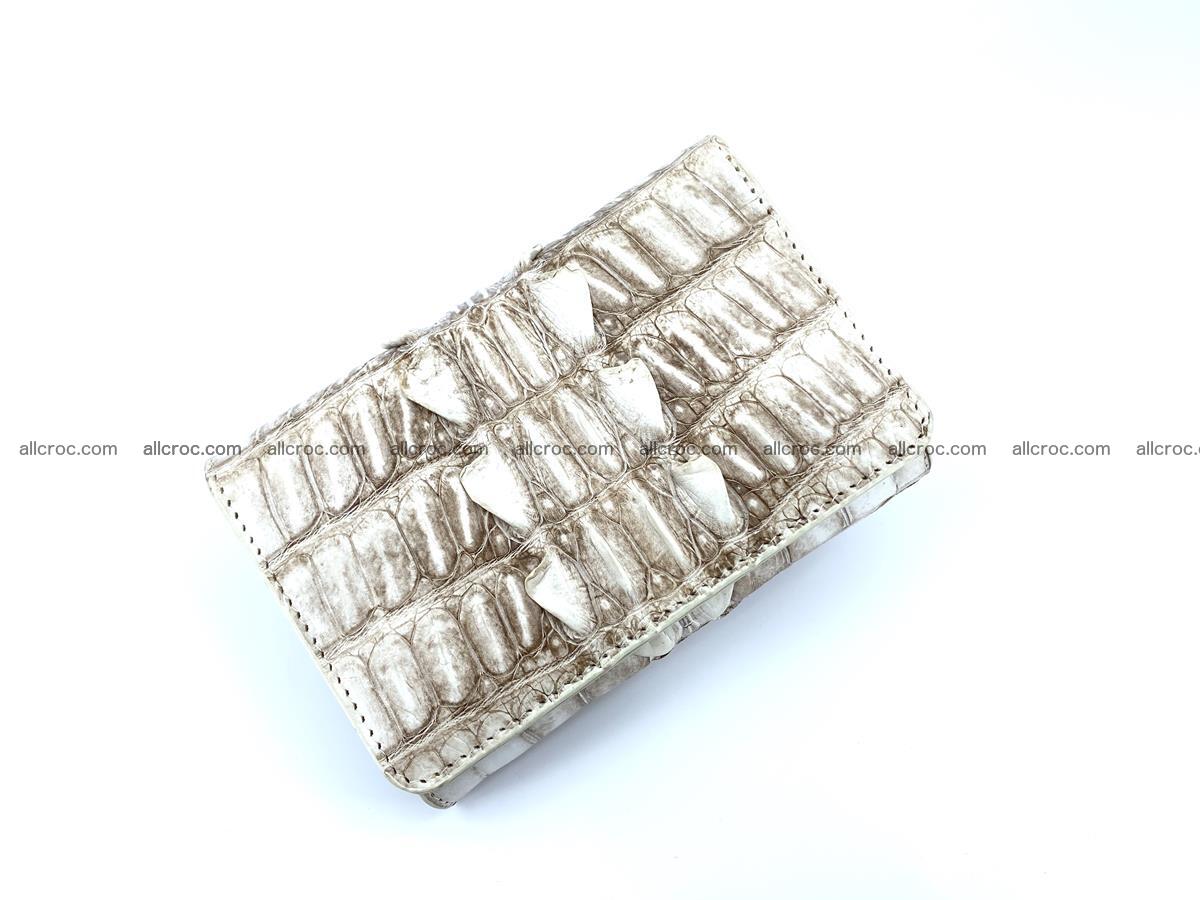 Siamese crocodile skin wallet for women trifold medium size 449 Foto 2
