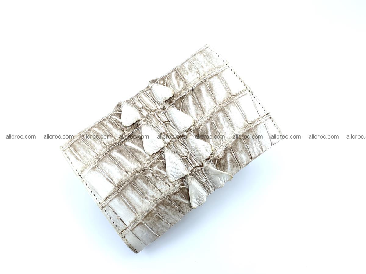 Siamese crocodile skin wallet for women trifold medium size 449 Foto 3