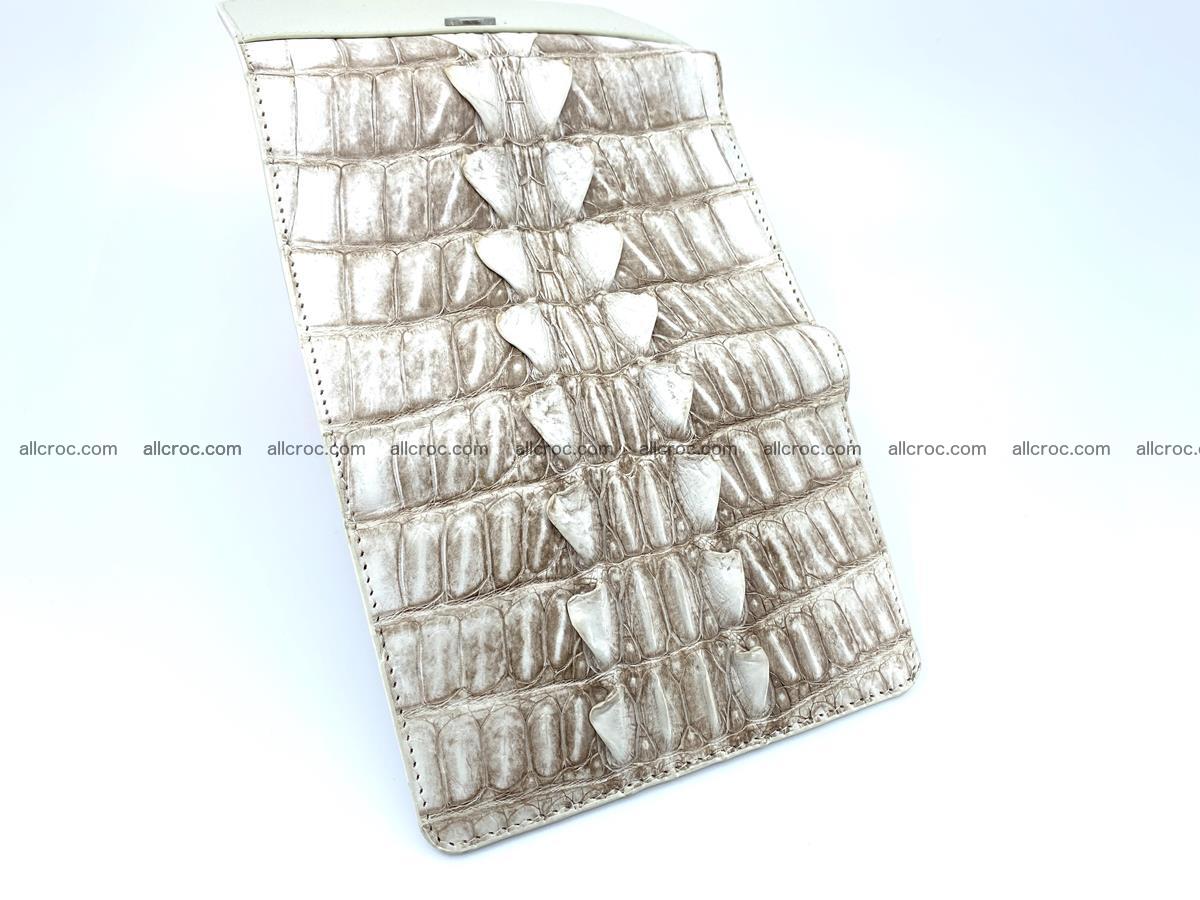 Siamese crocodile skin wallet for women trifold medium size 449 Foto 7