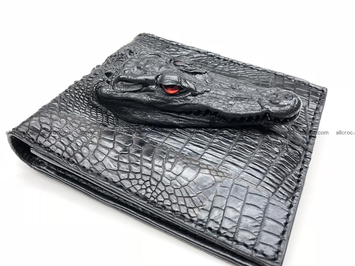 Siamese crocodile skin wallet with genuine crocodile head 508 Foto 0