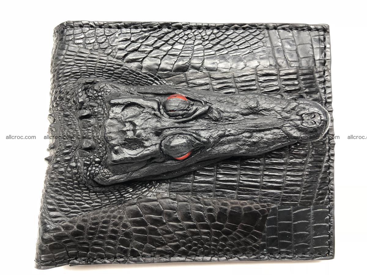 Siamese crocodile skin wallet with genuine crocodile head 508 Foto 1