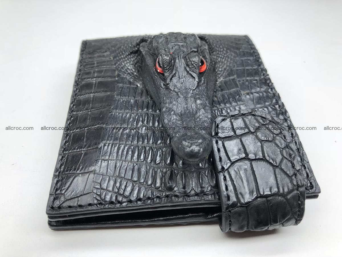 Siamese crocodile skin wallet with genuine crocodile head 509 Foto 2