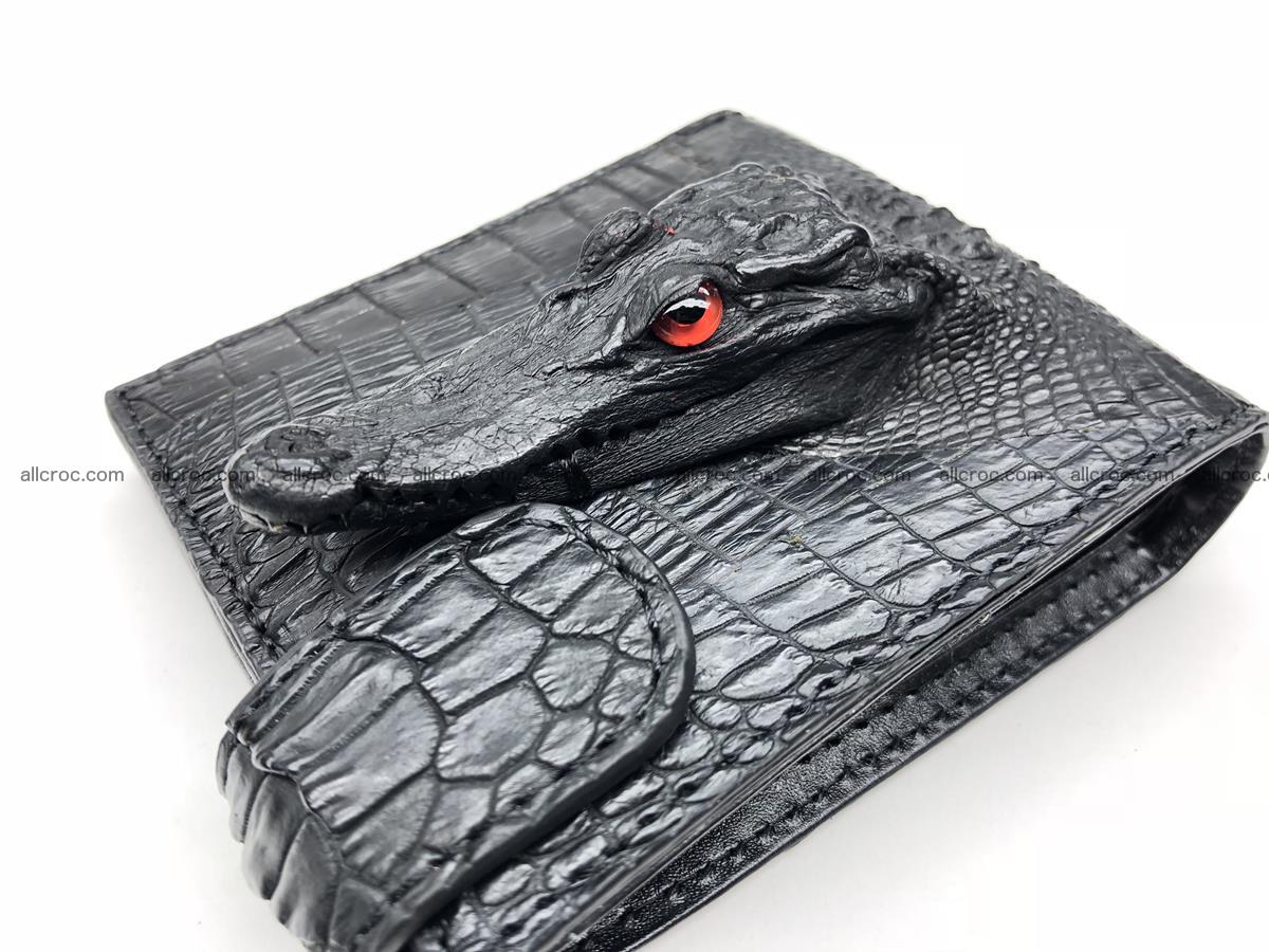 Siamese crocodile skin wallet with genuine crocodile head 509 Foto 3