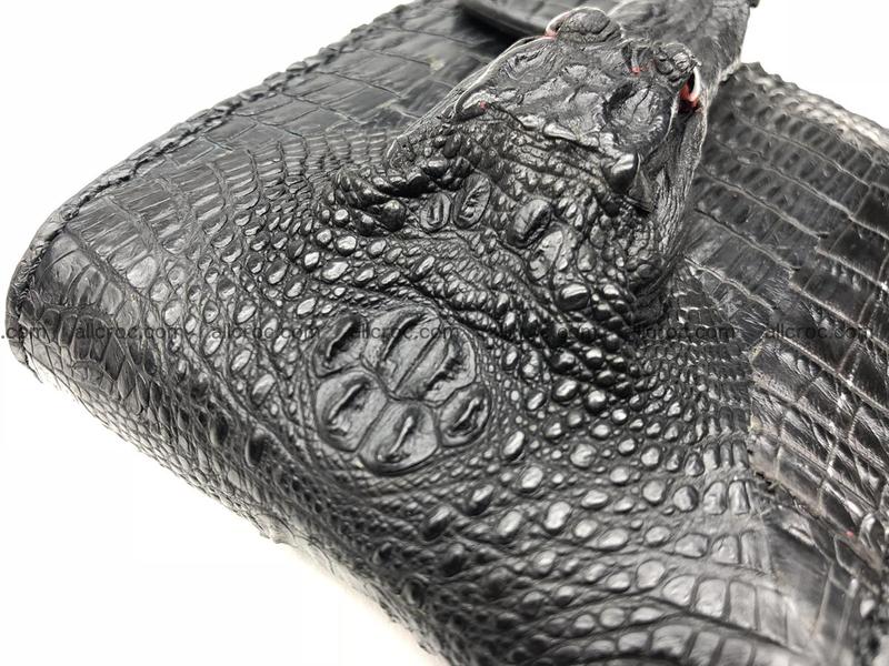 Siamese crocodile skin wallet with genuine crocodile head 509