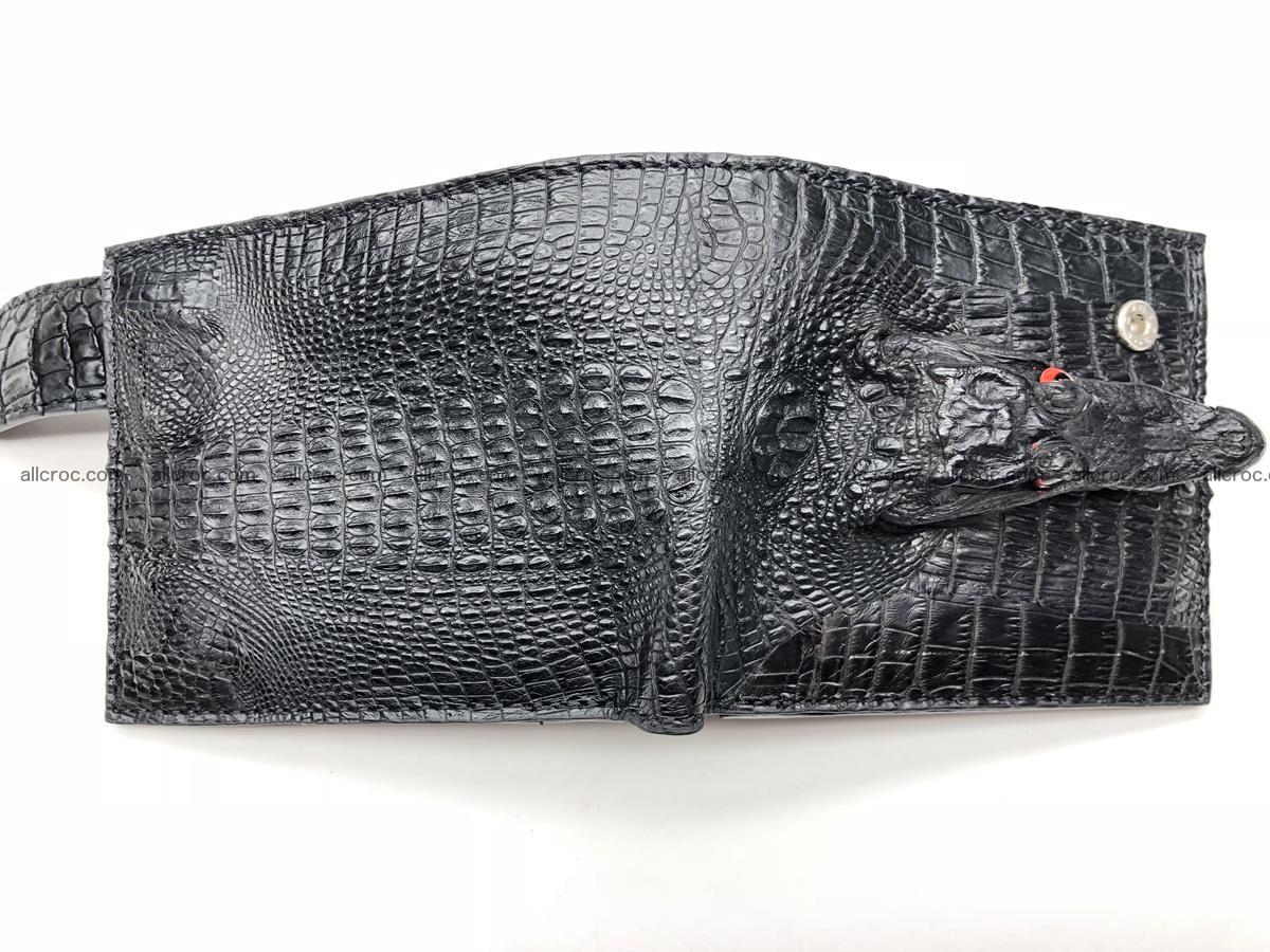 Siamese crocodile skin wallet with genuine crocodile head 509 Foto 4