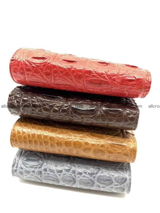 Crocodile leather vertical wallet HK 638 Foto 13
