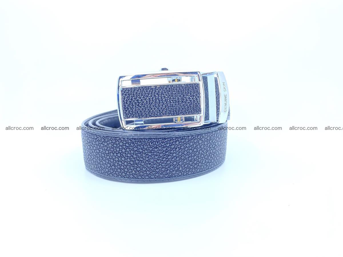 Stingray leather belt black color 1625 Foto 0