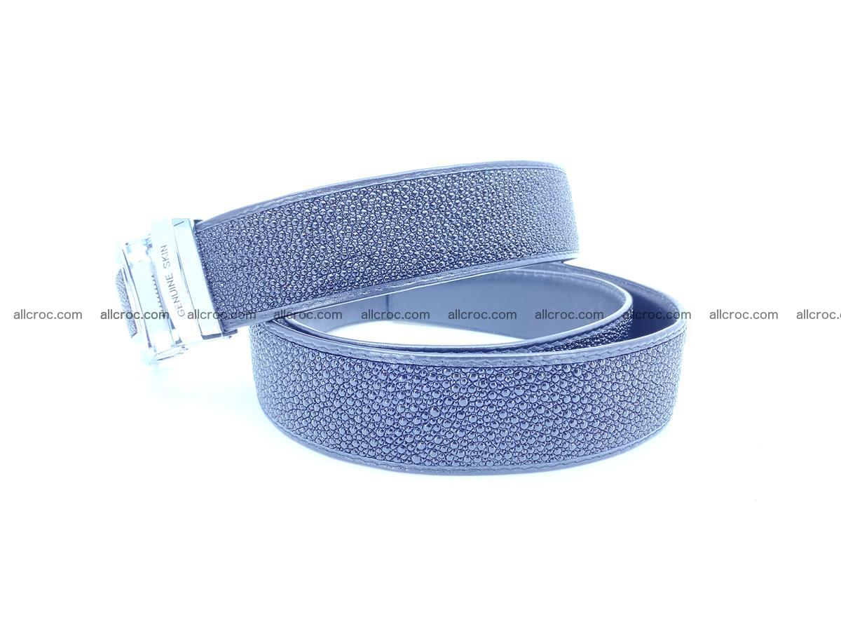 Stingray leather belt black color 1625 Foto 1
