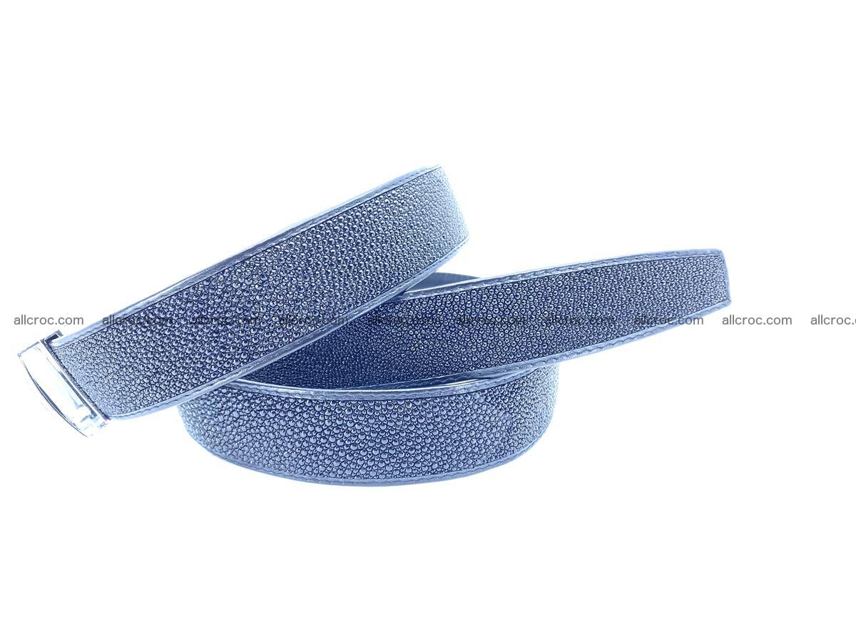 Stingray leather belt black color 1625 Foto 2