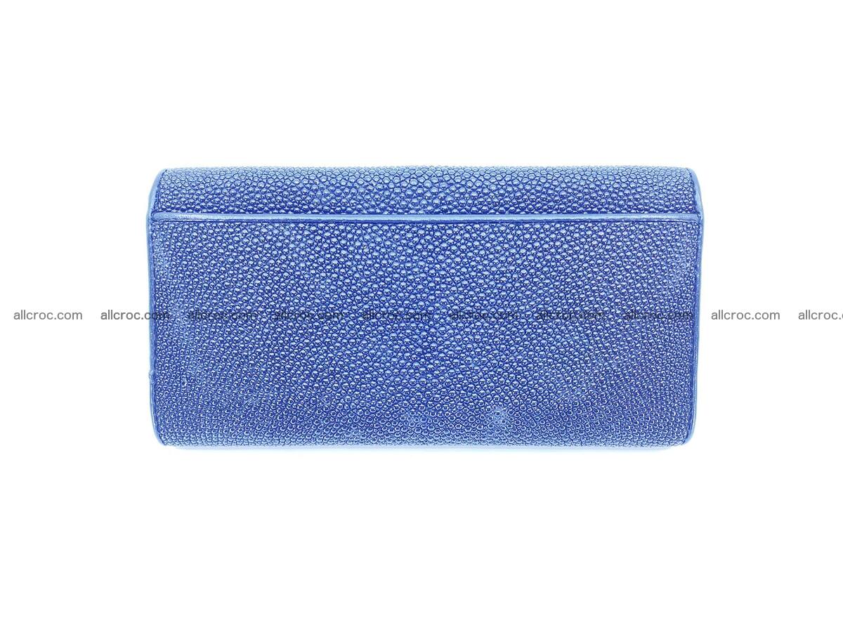 Stingray leather long wallet black color 1593 Foto 1