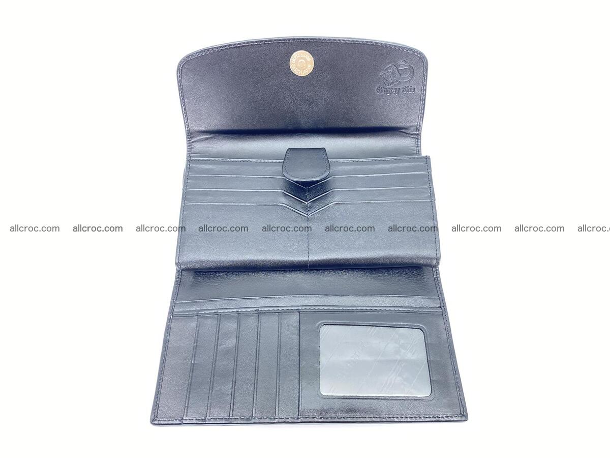 Stingray leather long wallet black color 1595 Foto 3