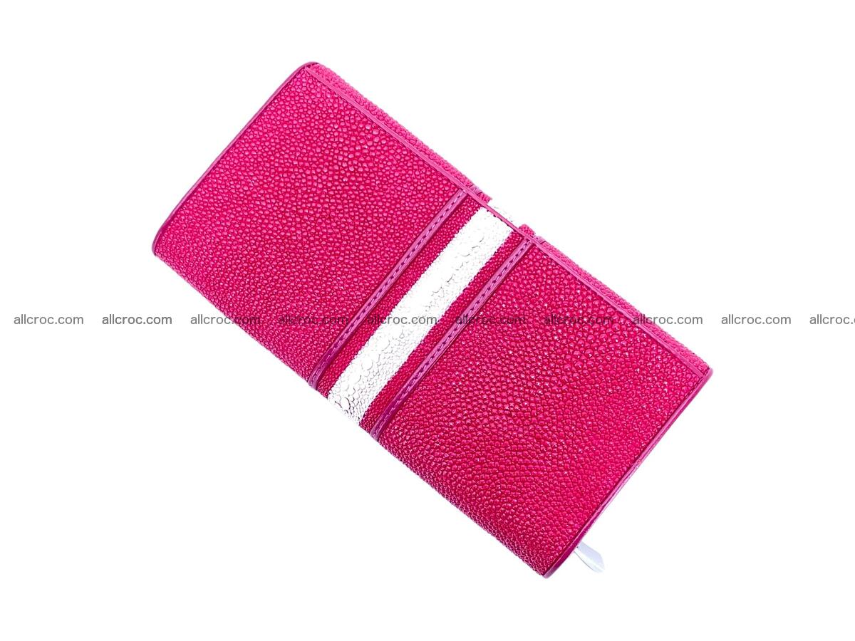 Stingray leather long wallet crimson color 2252 Foto 1