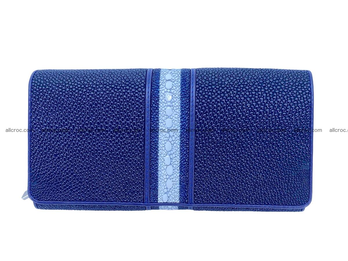 Stingray leather long wallet navy-blue color 2251 Foto 1