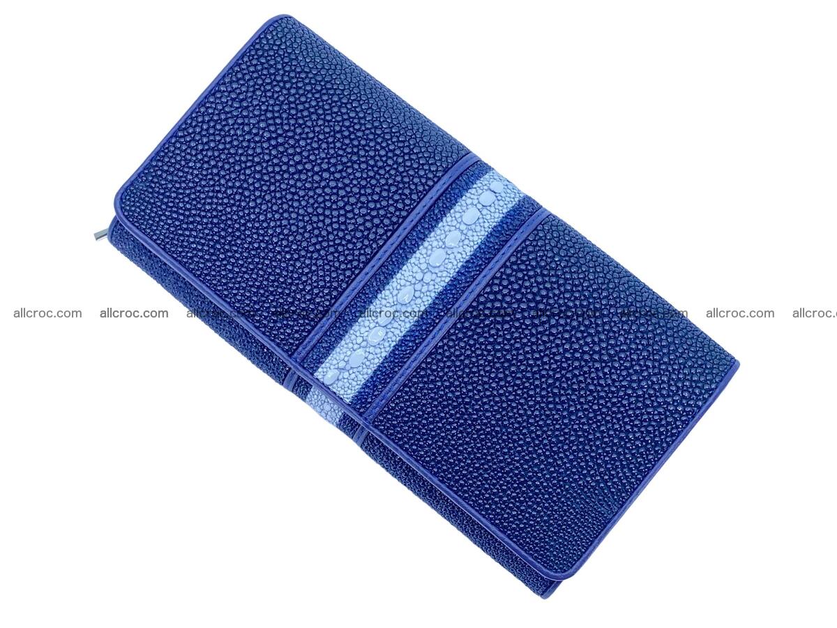 Stingray leather long wallet navy-blue color 2251 Foto 0