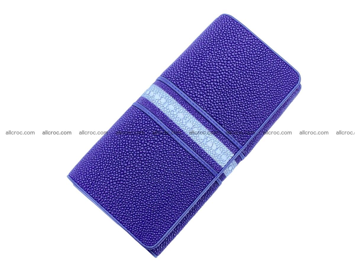 Stingray leather long wallet purple color 2250 Foto 2