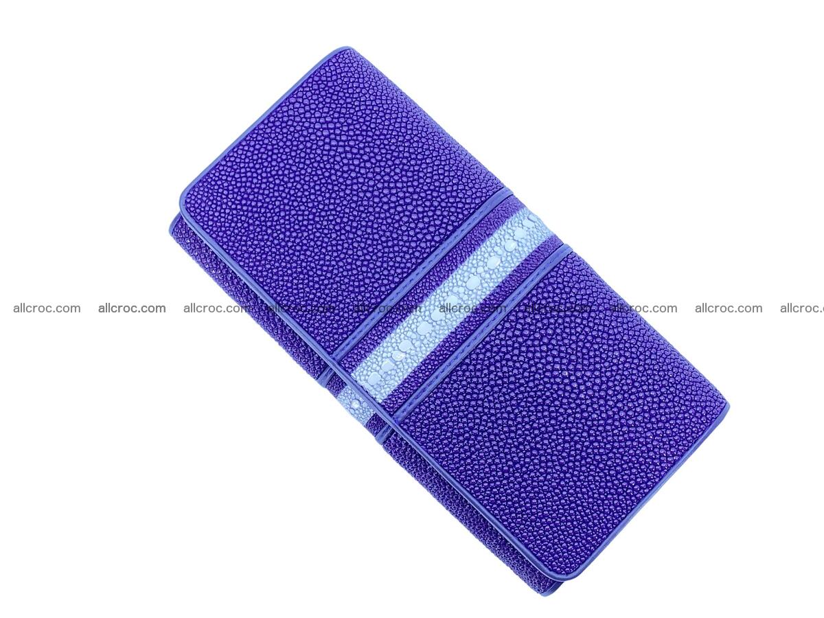 Stingray leather long wallet purple color 2250 Foto 0