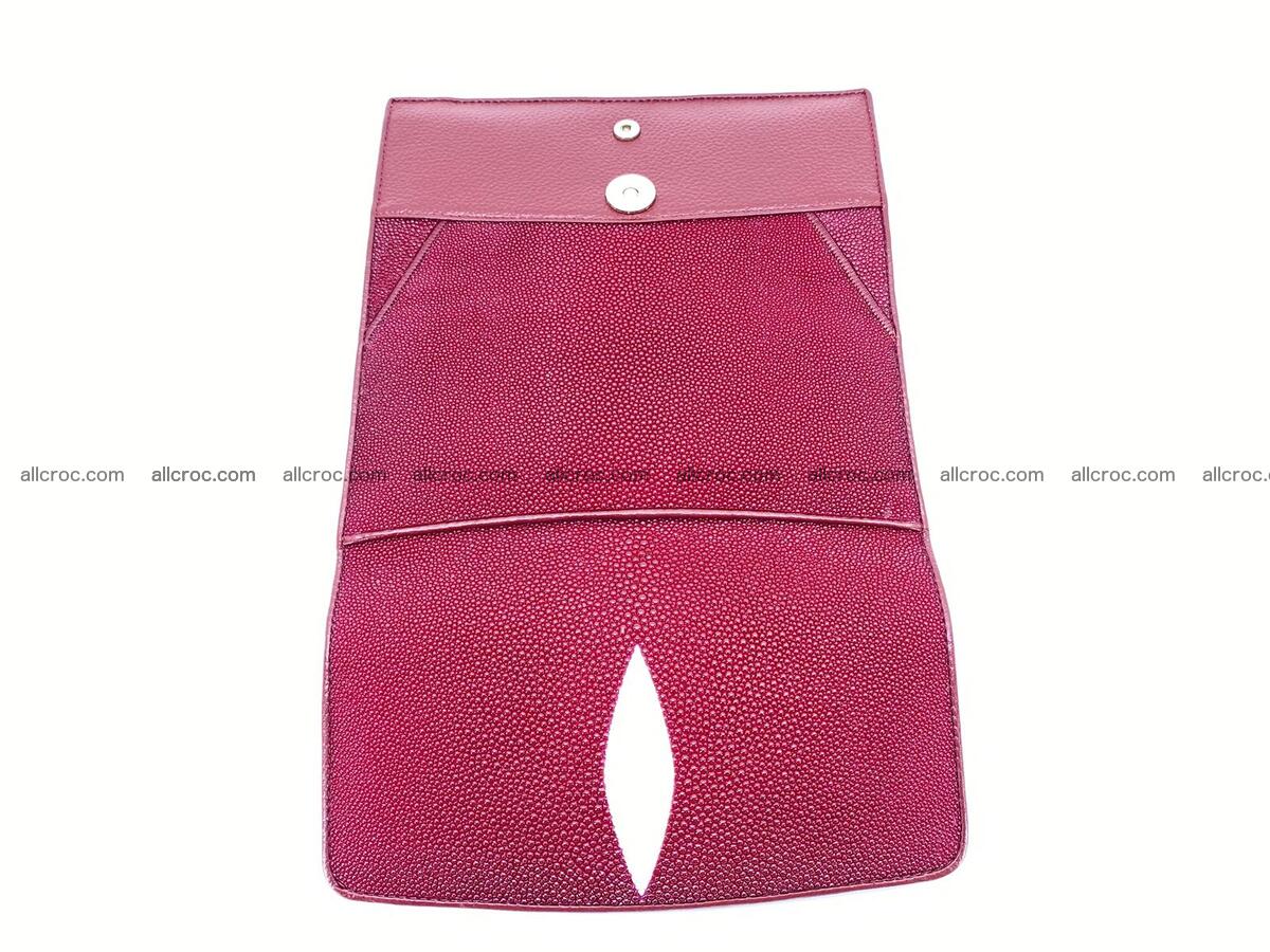Stingray leather long wallet wine color 1592 Foto 2