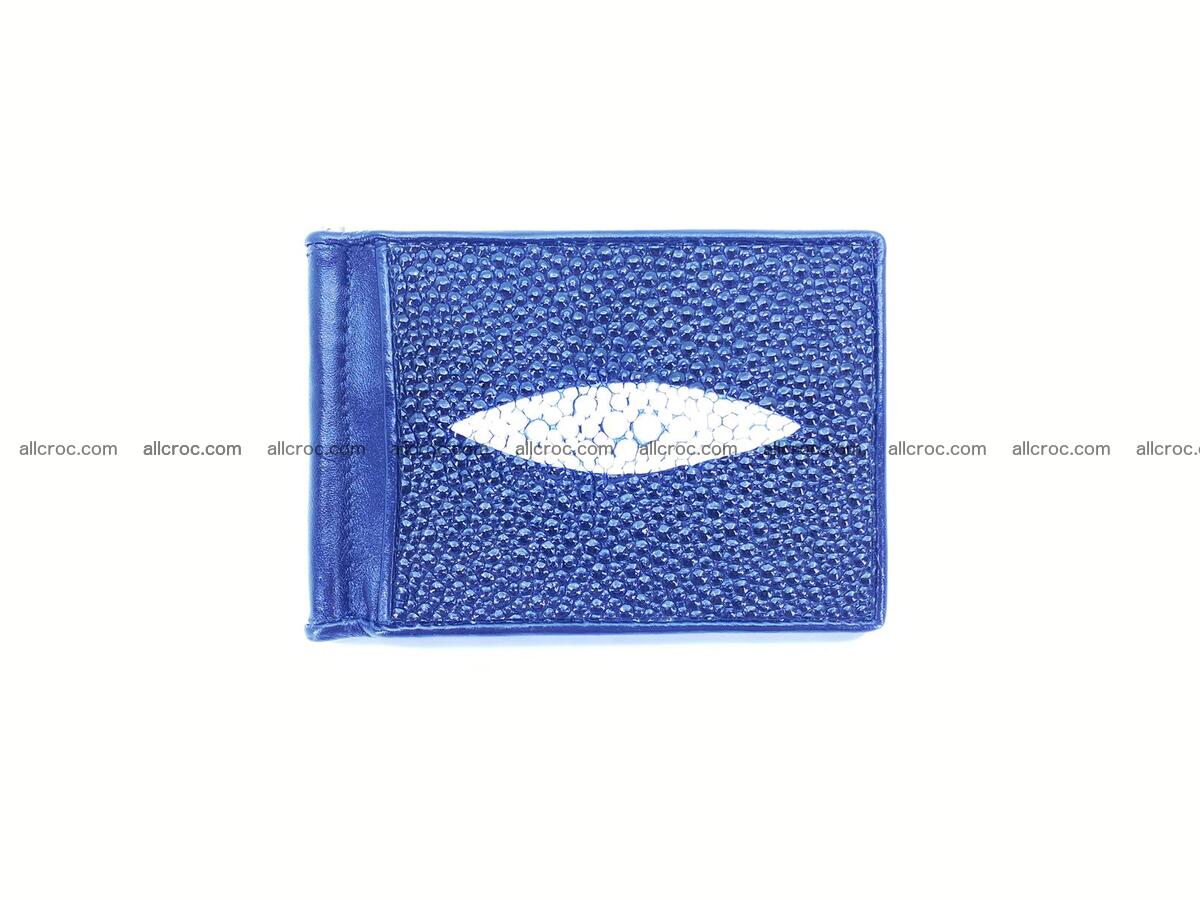 Stingray leather money clip  black color 1616 Foto 0