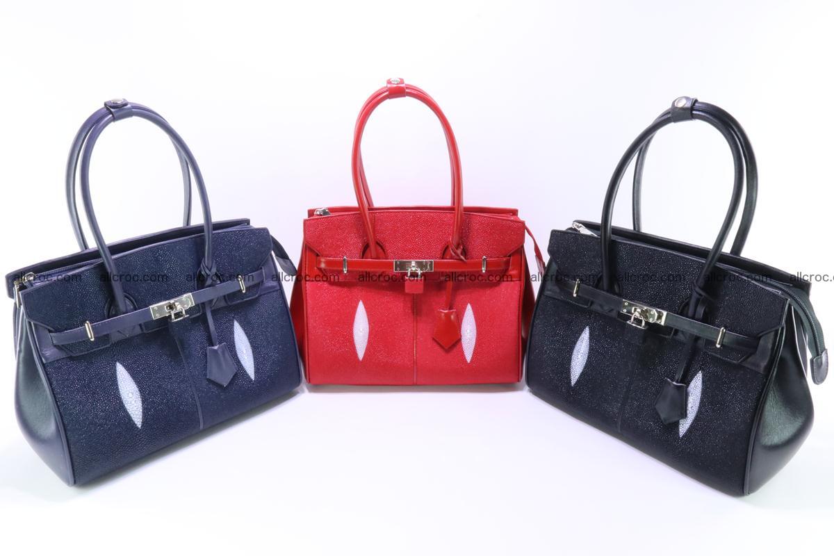 Stingray skin handbag replica of Hermes Birkin 385 Foto 15
