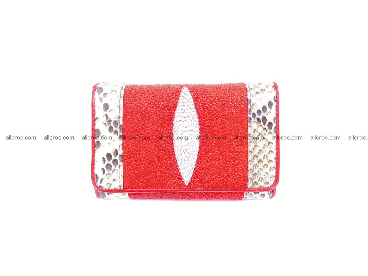 Stingray skin wallet red color 1626 Foto 0