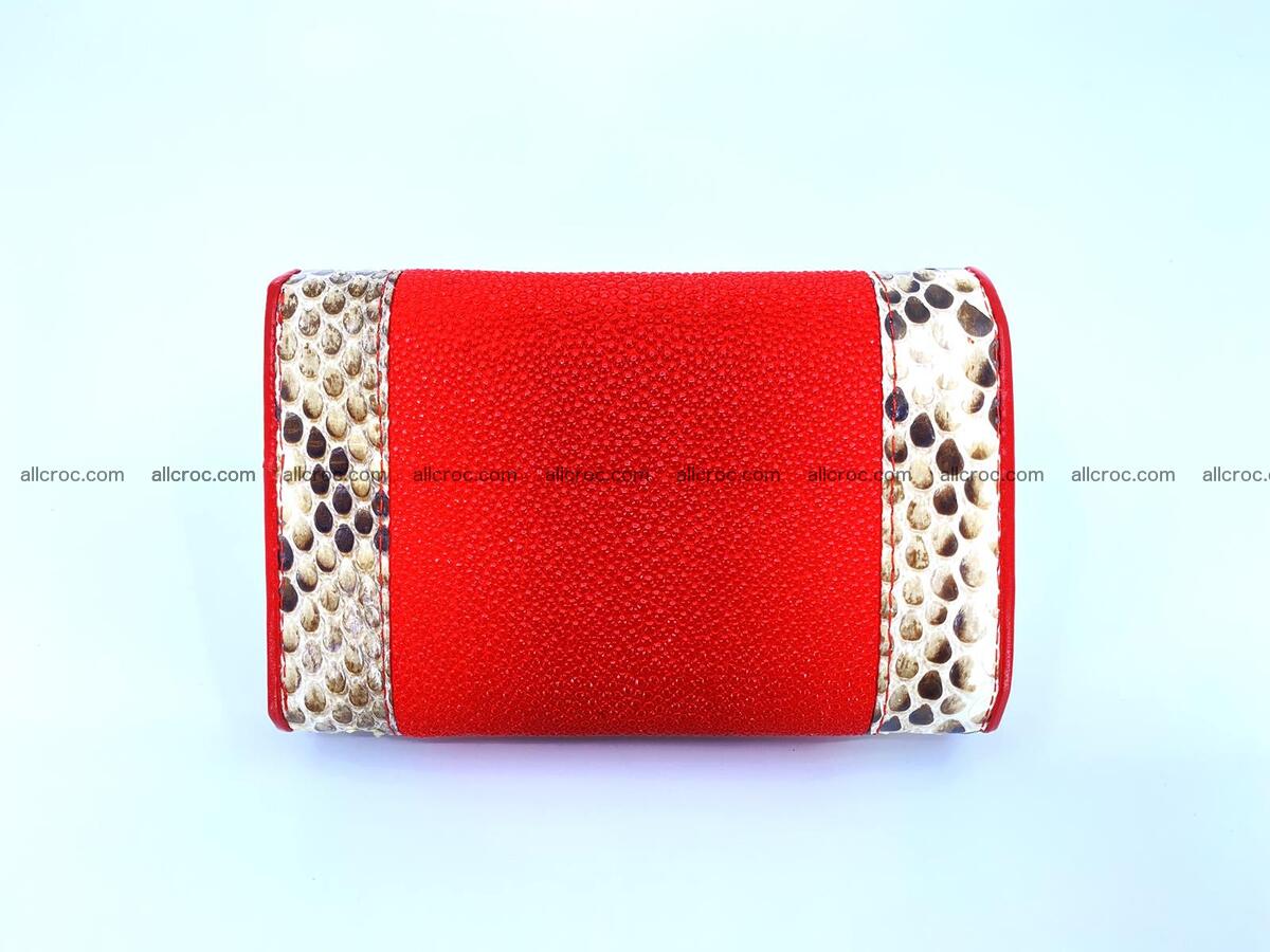Stingray skin wallet red color 1626 Foto 1