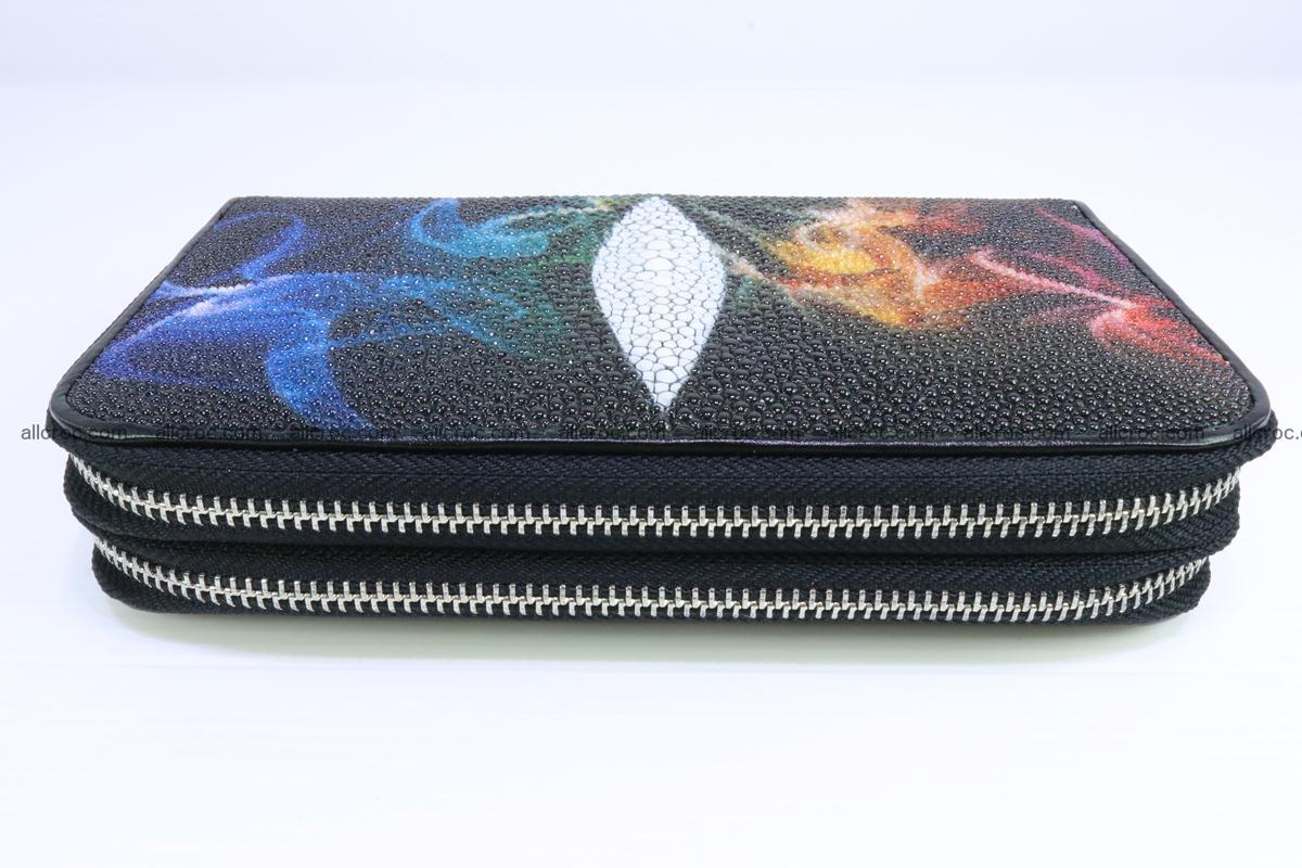 Stingray skin wallet with 2 zips 347 Foto 3