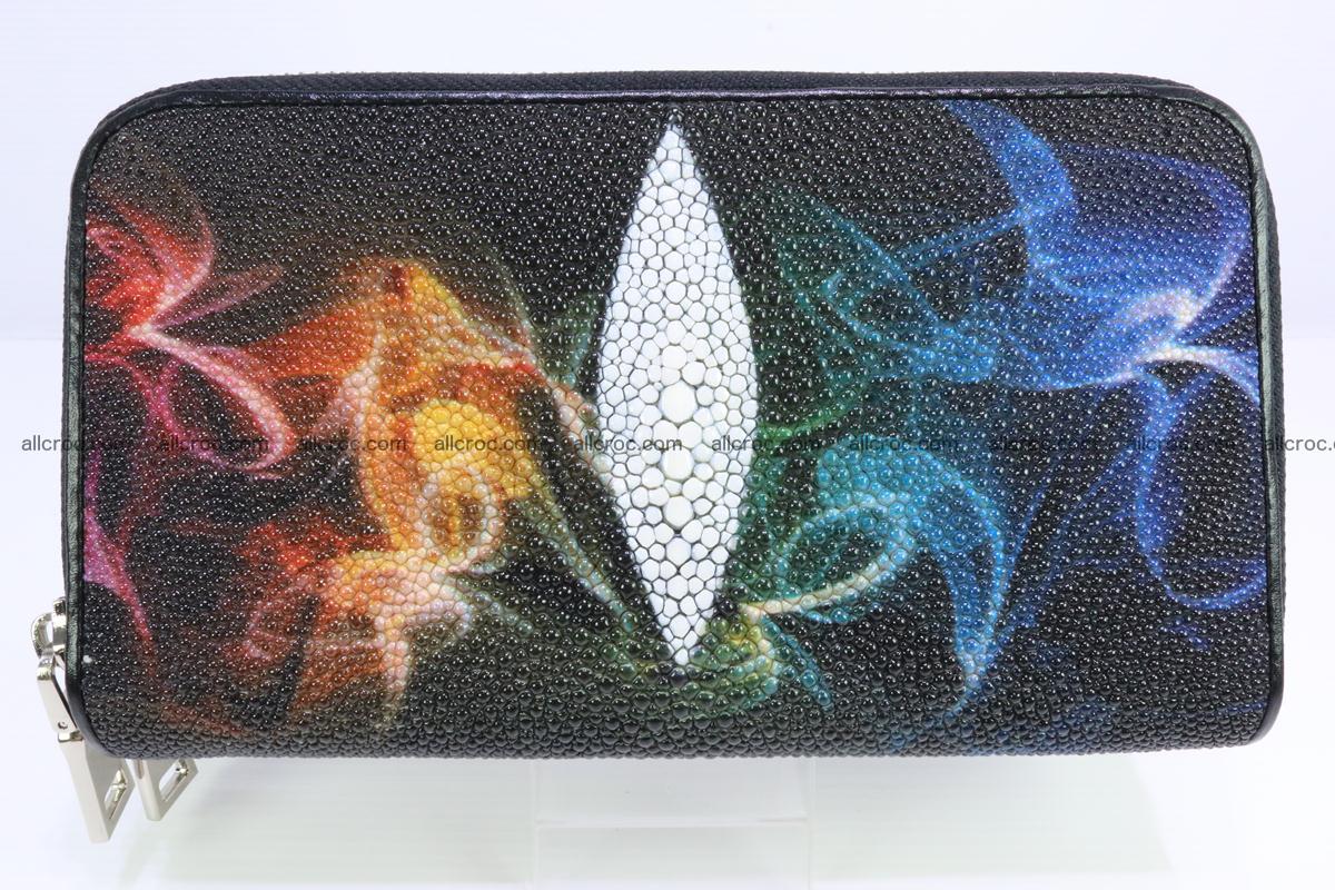 Stingray skin wallet with 2 zips 347 Foto 0