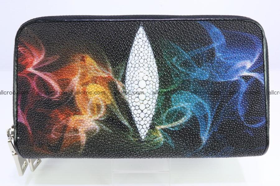 Stingray skin wallet with 2 zips 347