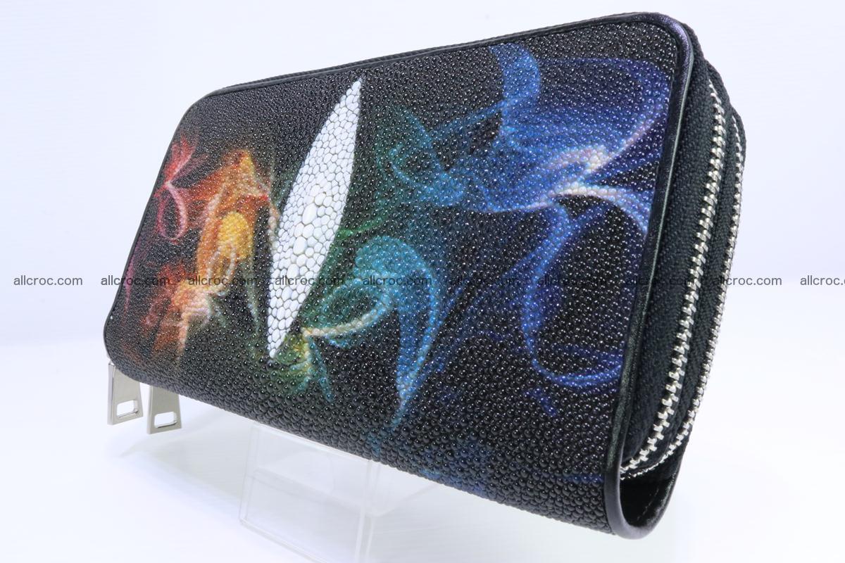 Stingray skin wallet with 2 zips 347 Foto 1