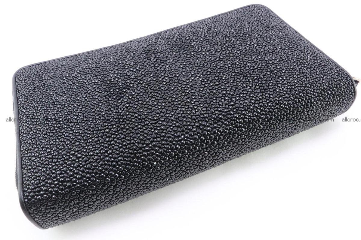 Stingray skin wallet with 2 zips 346 Foto 6