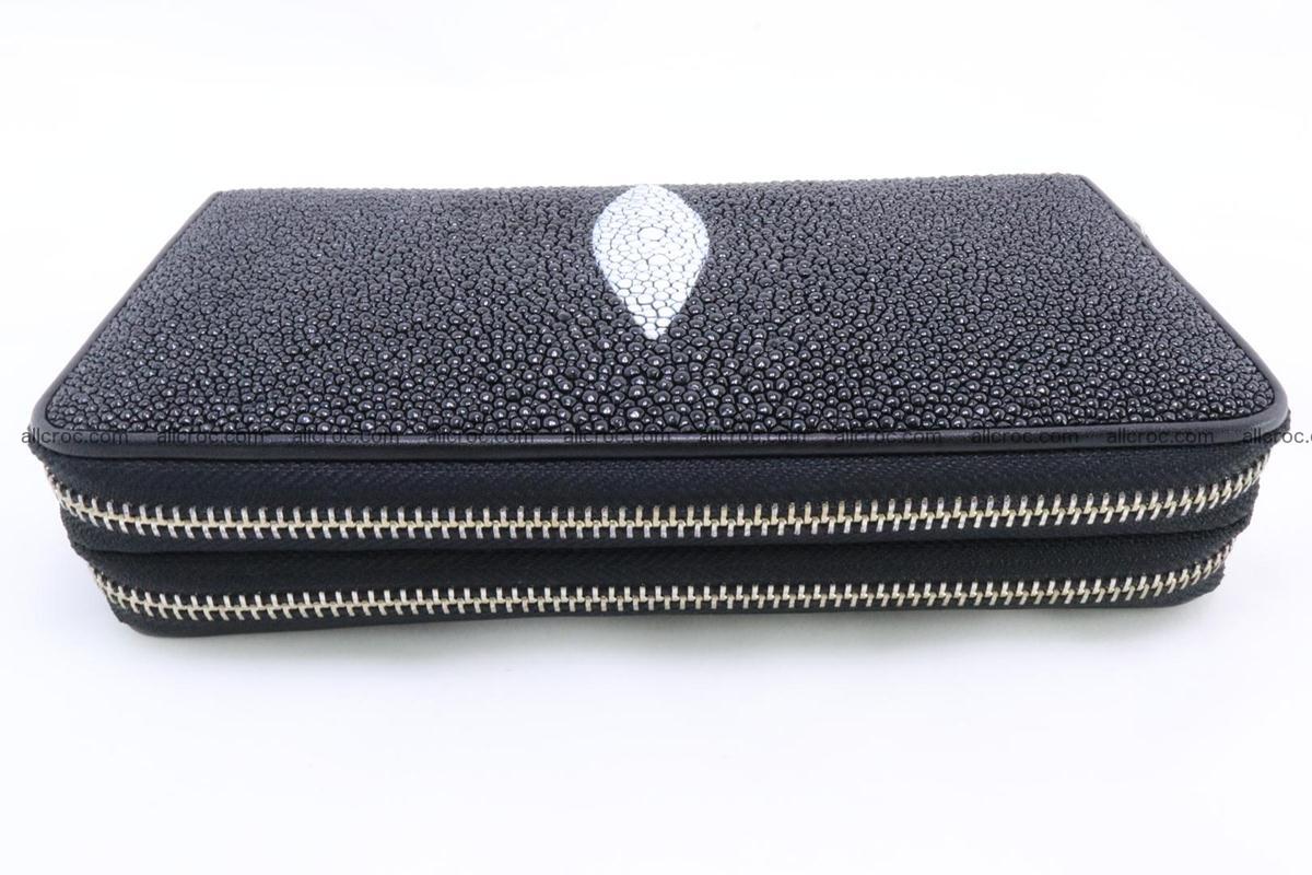 Stingray skin wallet with 2 zips 346 Foto 5