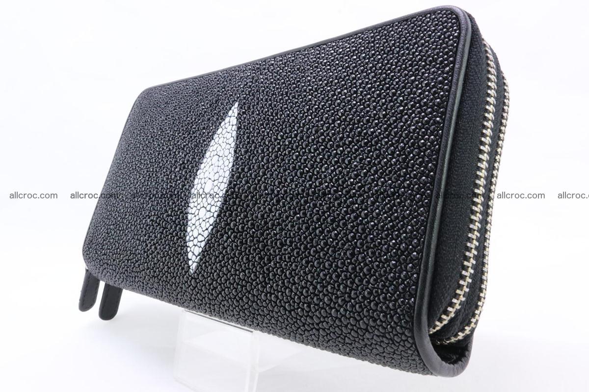 Stingray skin wallet with 2 zips 346 Foto 2