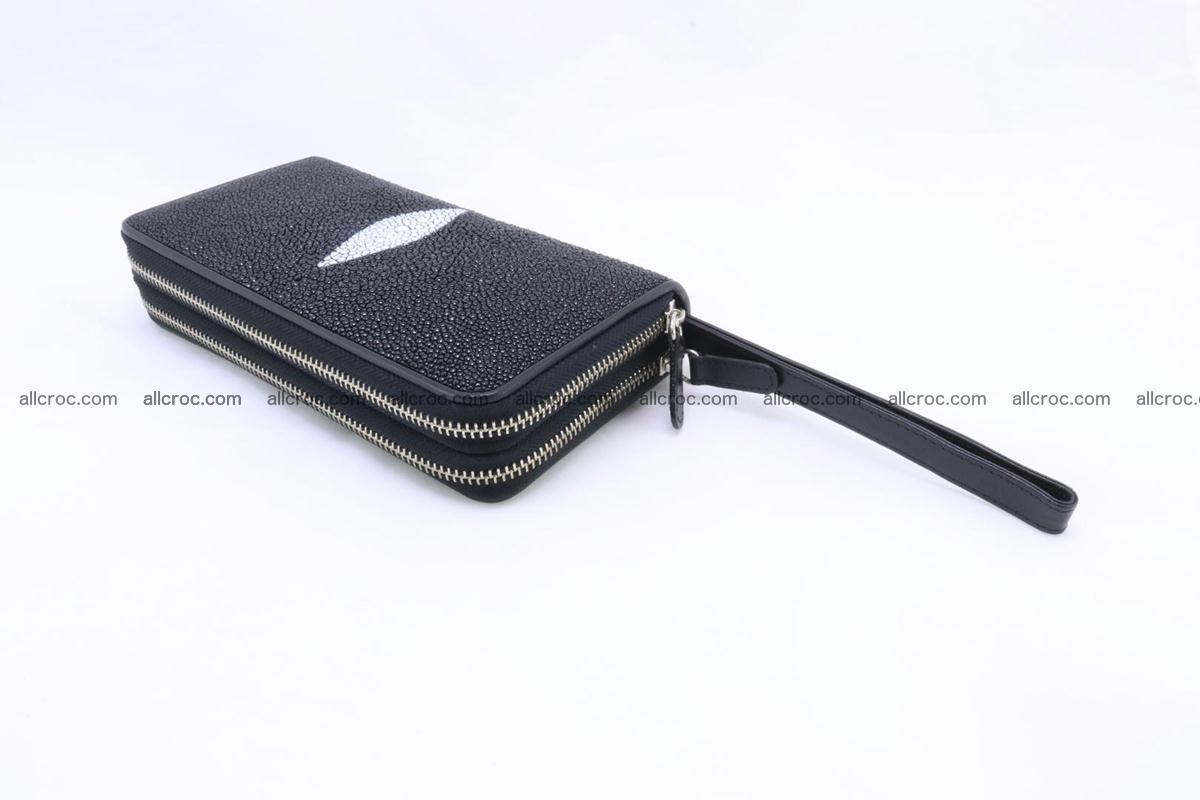 Stingray skin wallet with 2 zips 346 Foto 7
