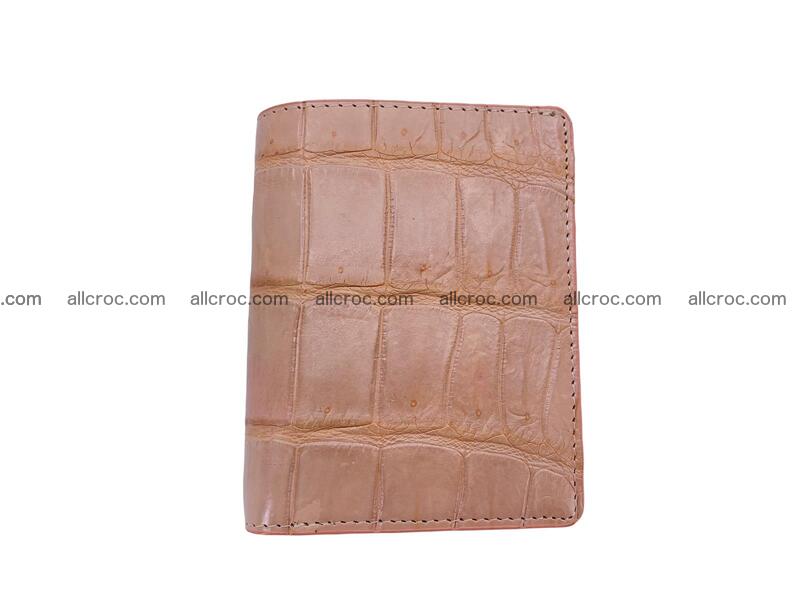 Vertical crocodile skin wallet 1724