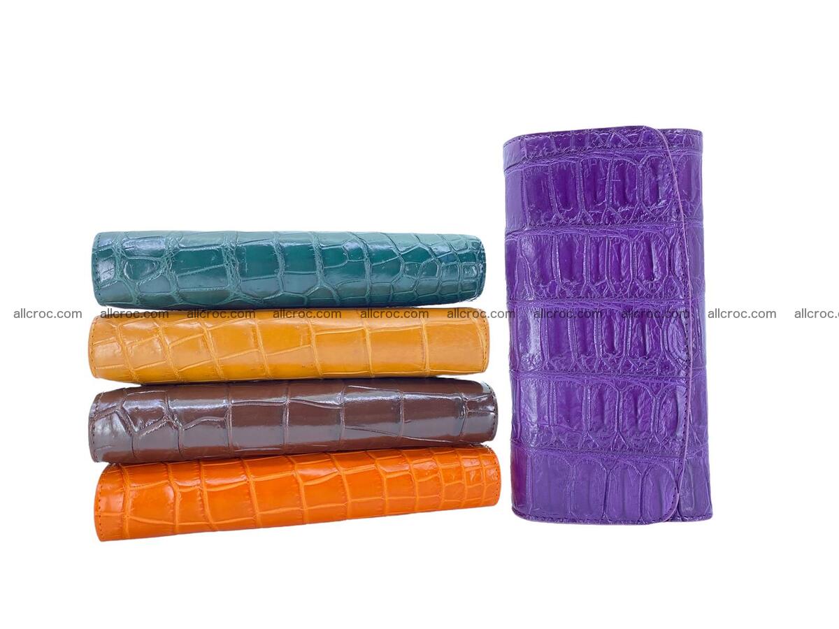 Women crocodile skin long wallet 2150 Foto 10