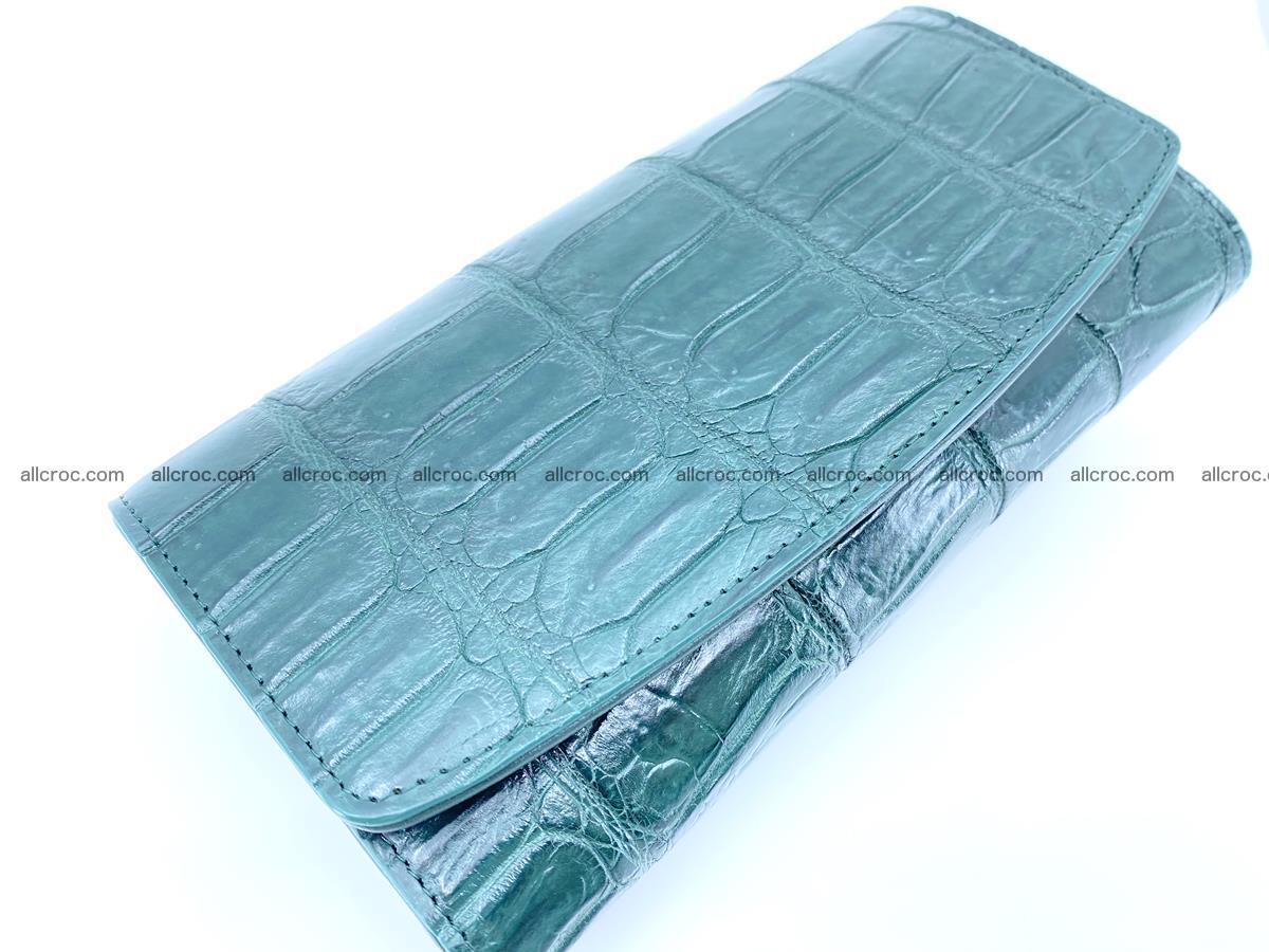 Crocodile leather long wallet trifold 624 Foto 2