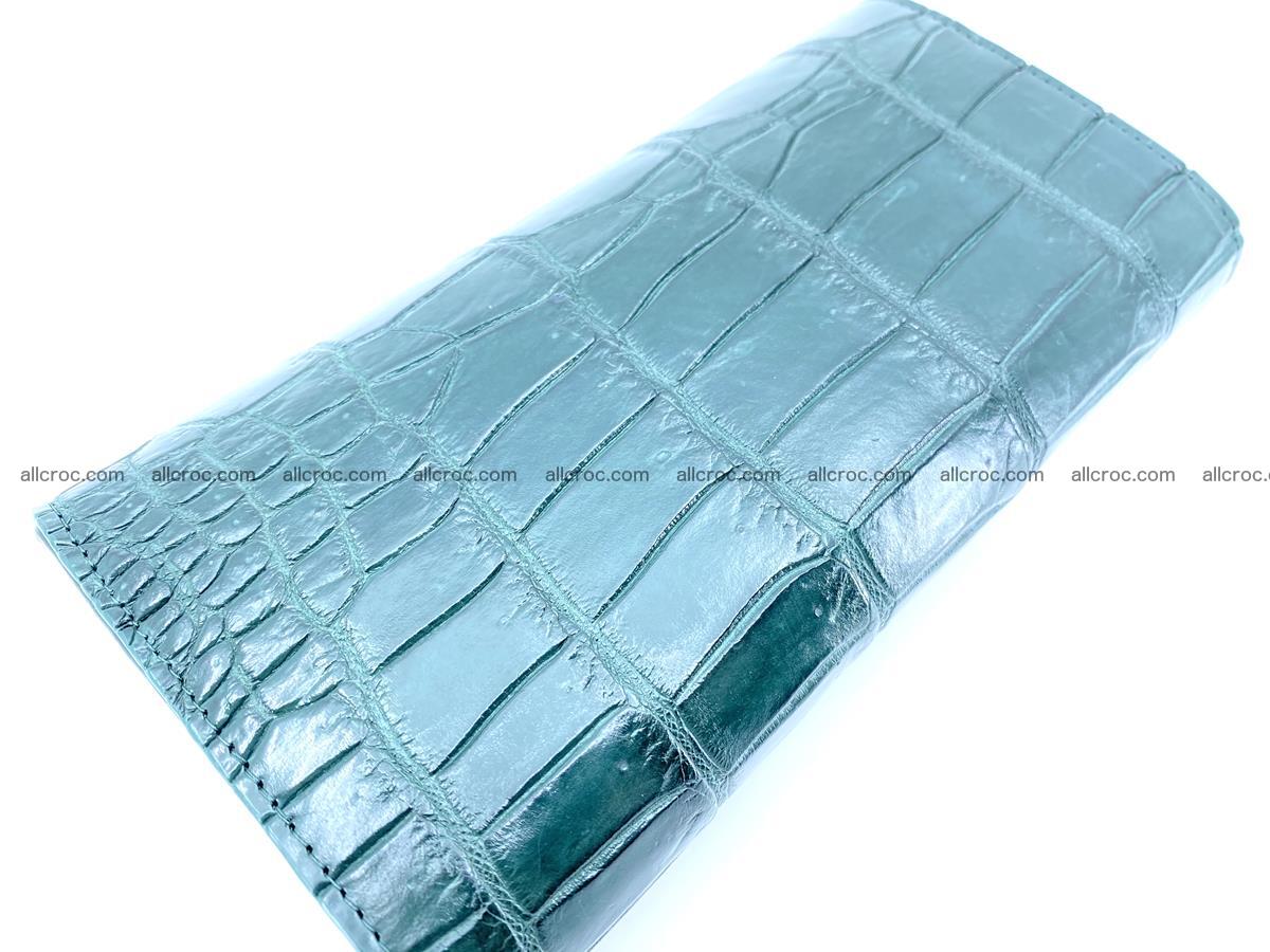 Crocodile leather long wallet trifold 624 Foto 3
