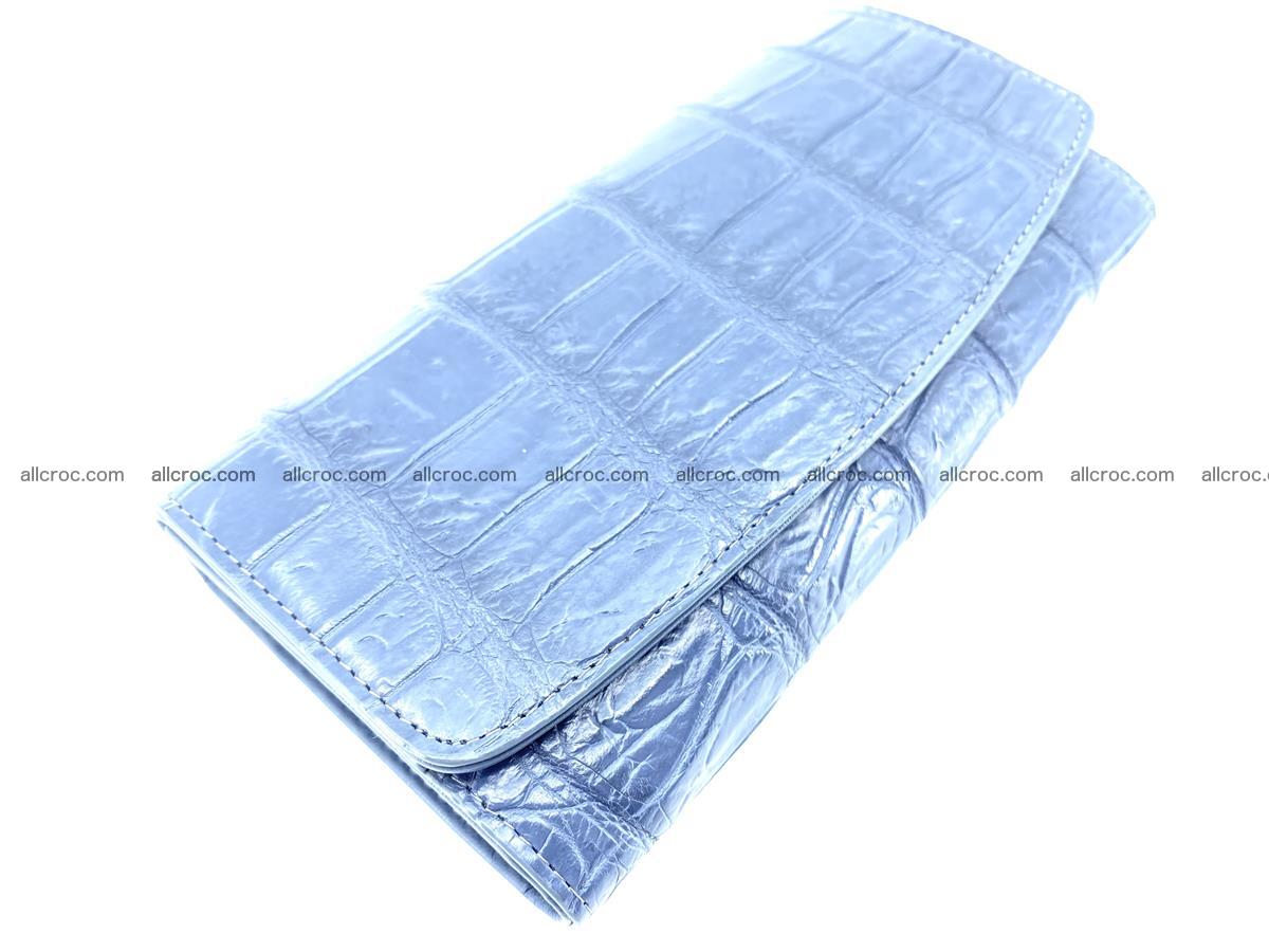 Crocodile leather long wallet trifold 625 Foto 2