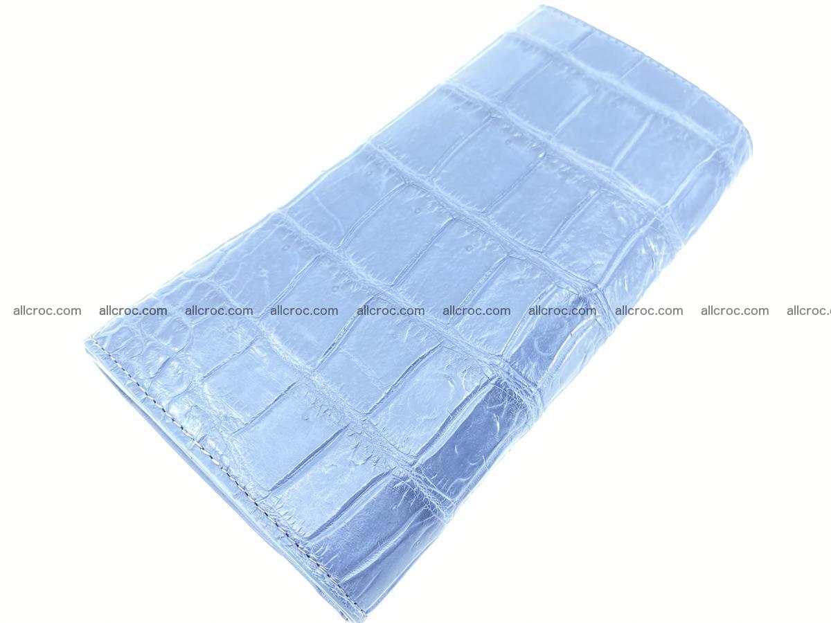 Crocodile leather long wallet trifold 625 Foto 3